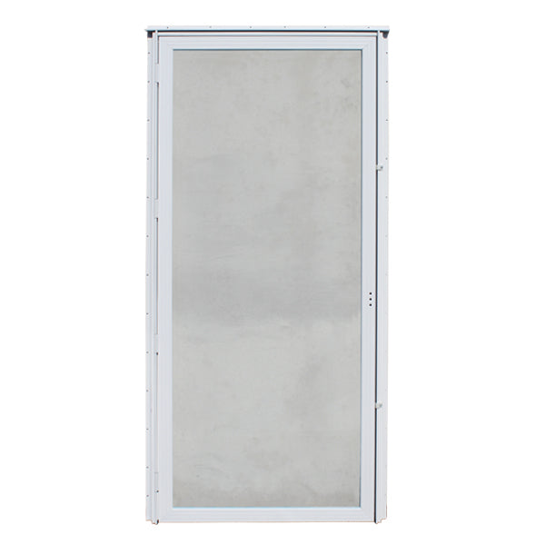 34 x 76 LH Storm Door - Wht Glass