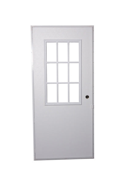 9-Lite 34 x 76 LH Hinge Outswing Door