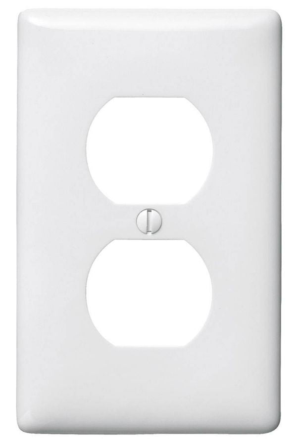 Recept Plate, Duplex STD - White