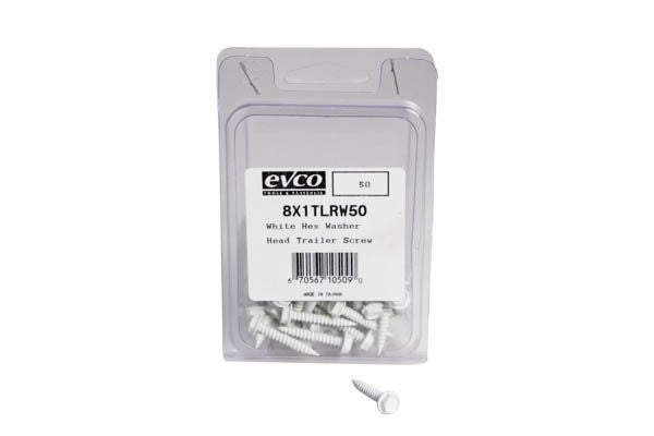 Sheet Metal Screws - White - 40 ct