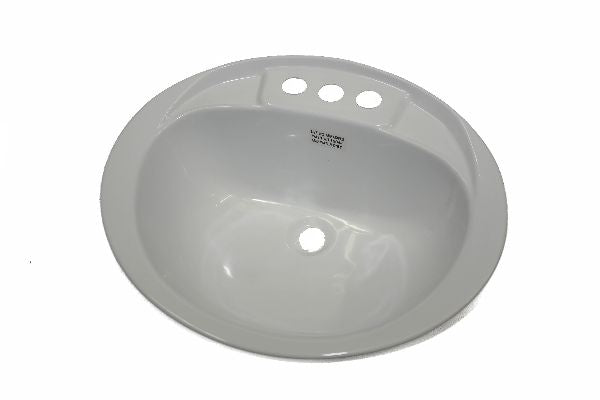 Oval Lavatory Sink - White